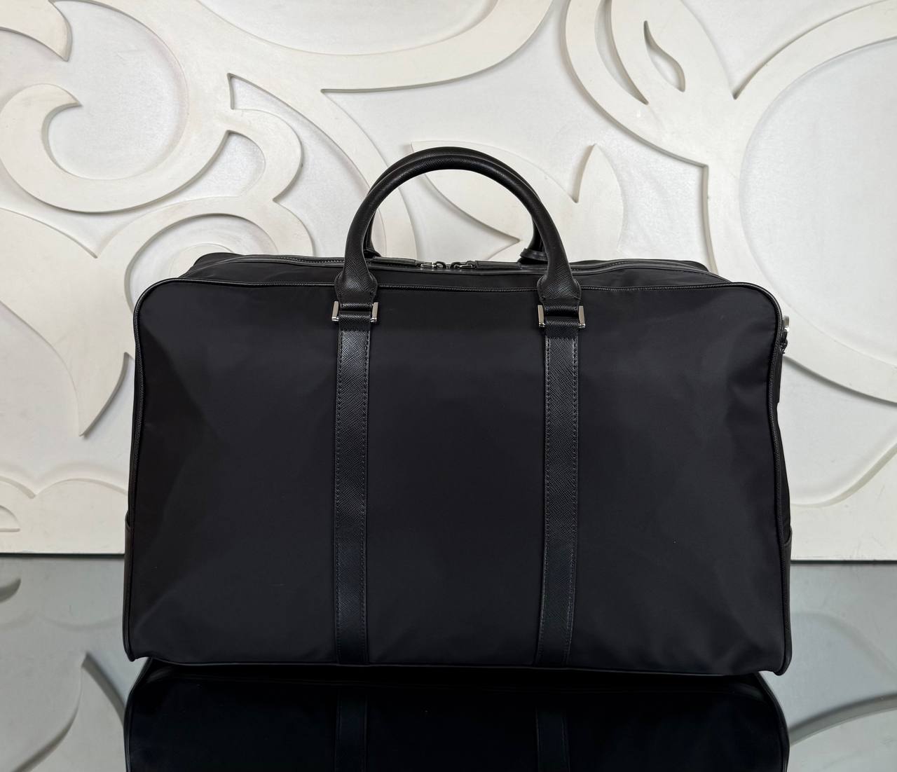 Re-Nylon and Saffiano Travel Bag