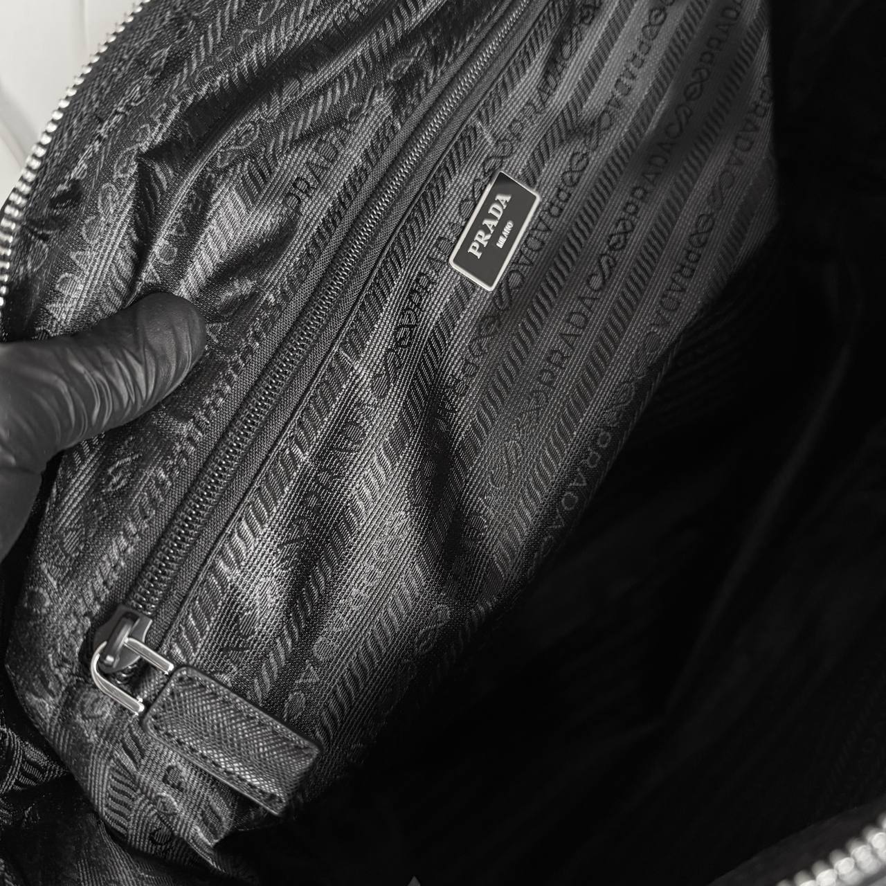 Re-Nylon and Saffiano Travel Bag