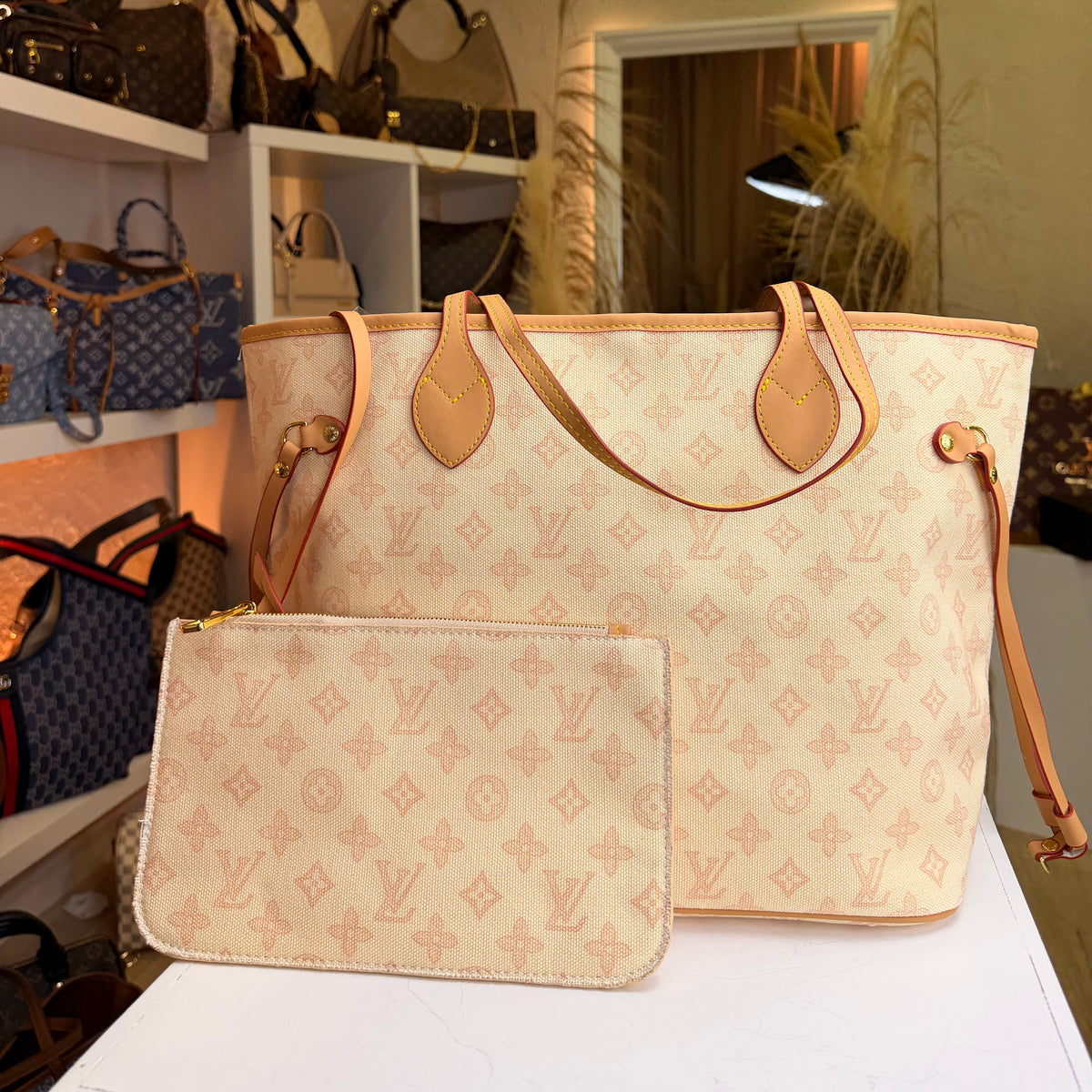 Neverfull MM Louis Vuitton Monogram Origine Lin.