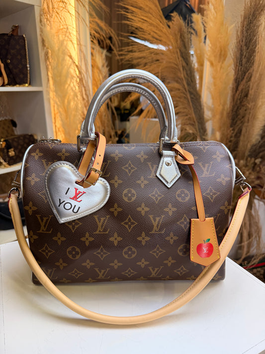 Speedy Bandoulière 30 Monogram Silver