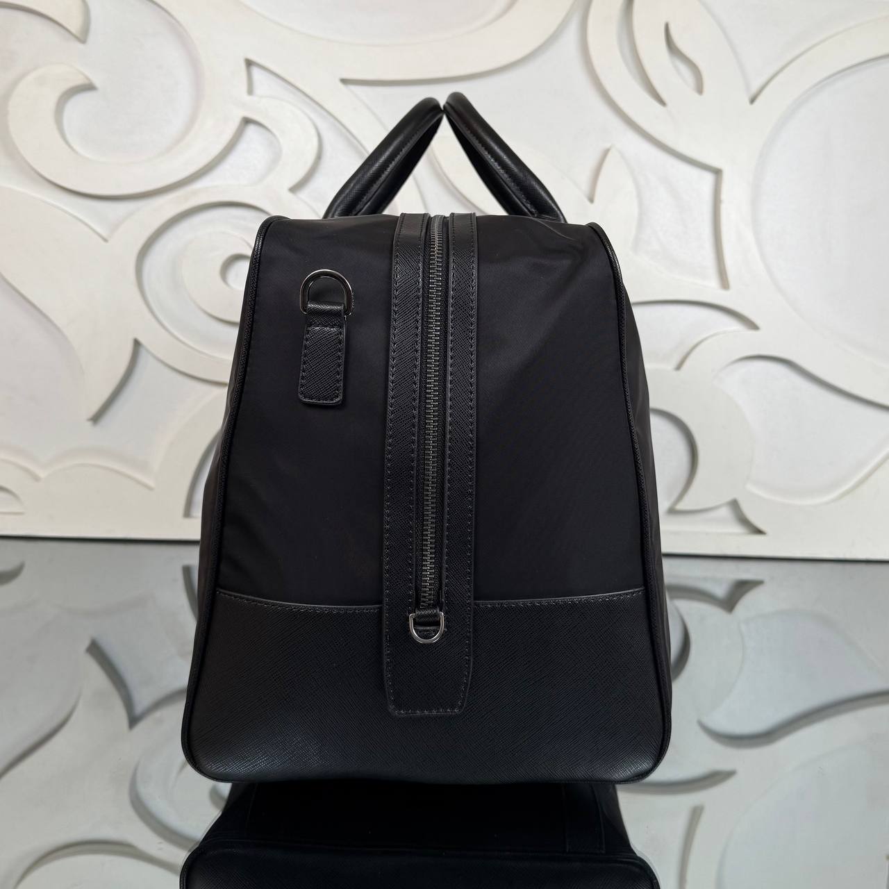 Re-Nylon and Saffiano Travel Bag