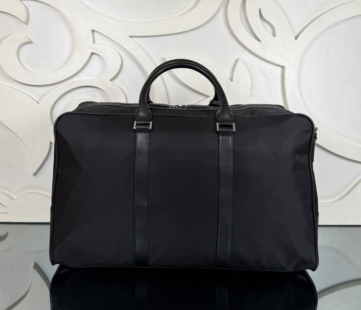 Re-Nylon and Saffiano Travel Bag