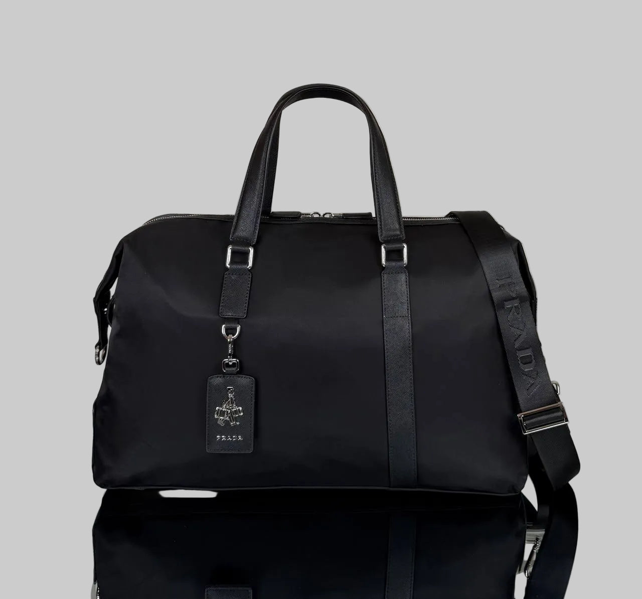 Re-Nylon and Saffiano Travel Bag