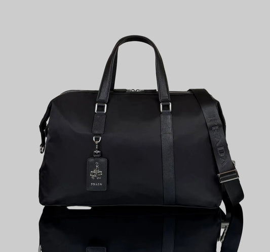 Re-Nylon and Saffiano Travel Bag
