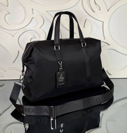 Re-Nylon and Saffiano Travel Bag