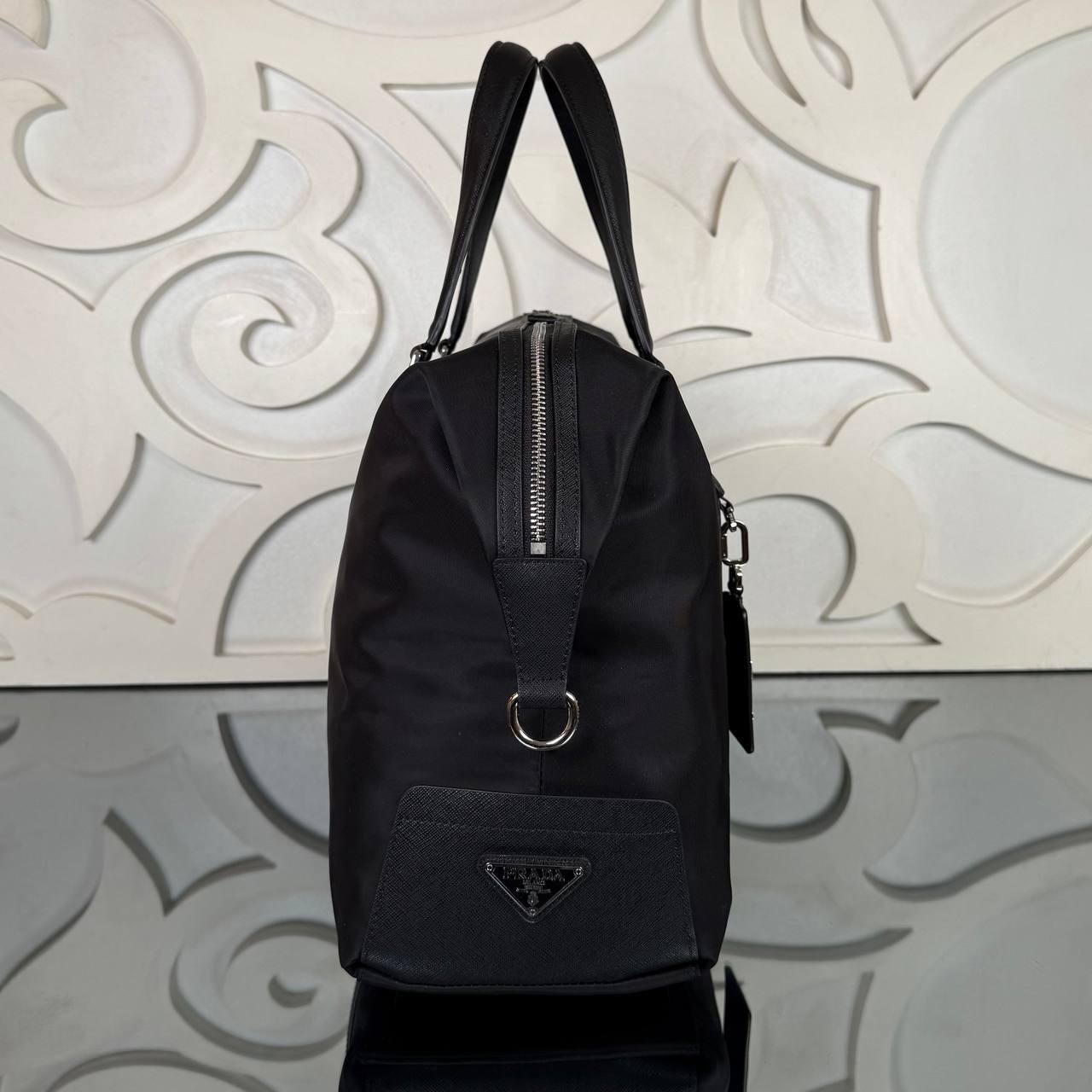 Re-Nylon and Saffiano Travel Bag