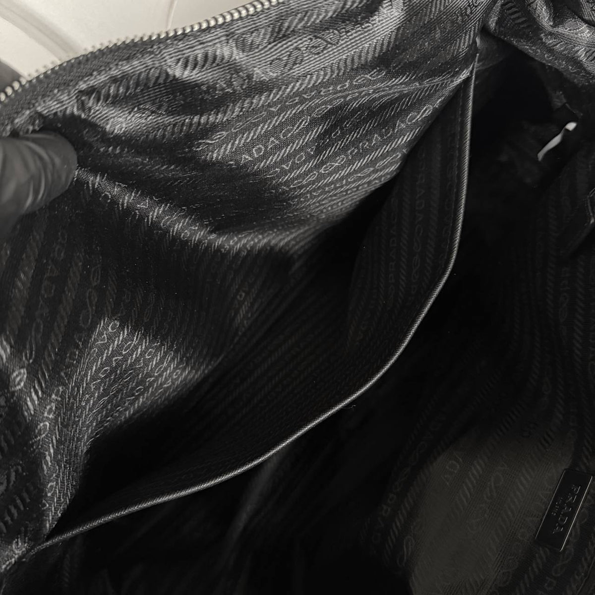 Re-Nylon and Saffiano Travel Bag