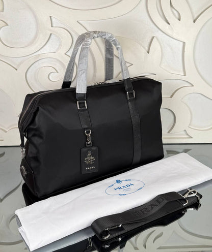 Re-Nylon and Saffiano Travel Bag
