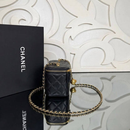 Small Vanity Bag with Goldball Hardware