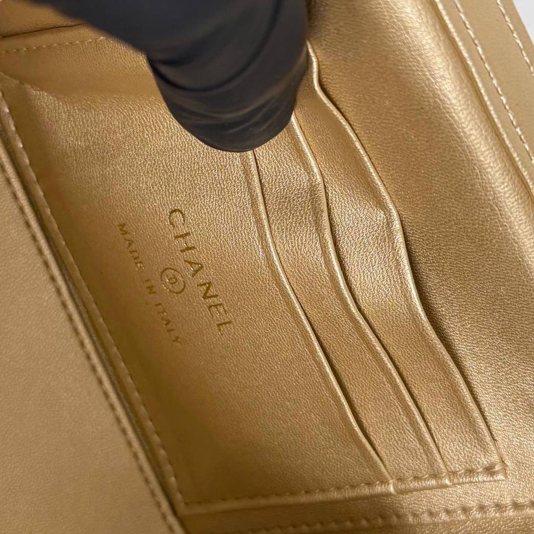 Small Vanity Bag with Goldball Hardware
