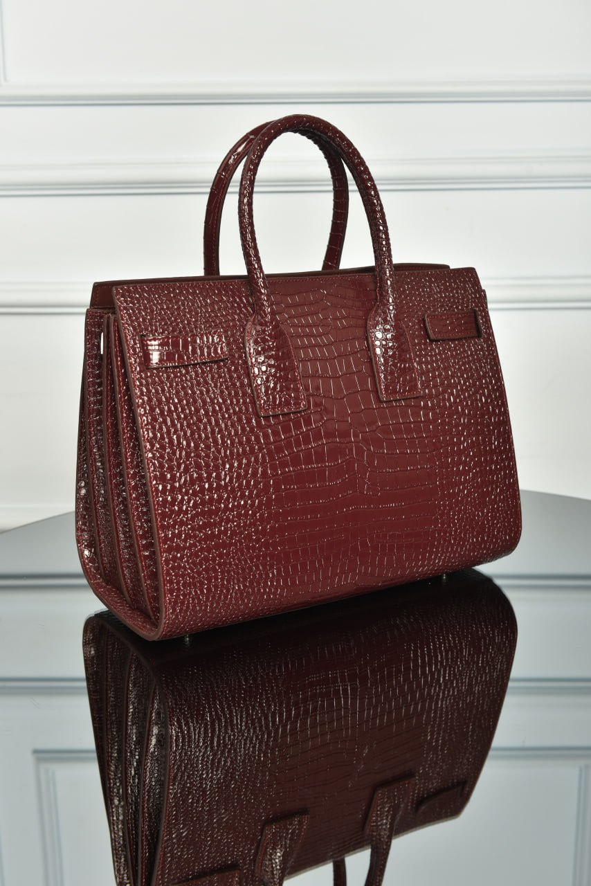 Sac De Jour in Crocodile-Embossed Leather