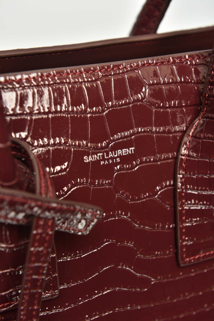 Sac De Jour in Crocodile-Embossed Leather