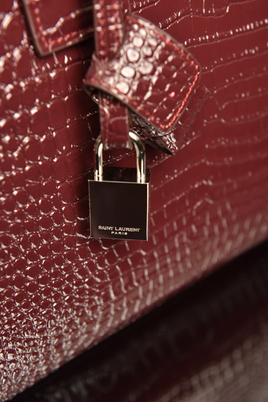 Sac De Jour in Crocodile-Embossed Leather