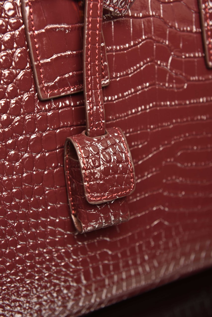Sac De Jour in Crocodile-Embossed Leather