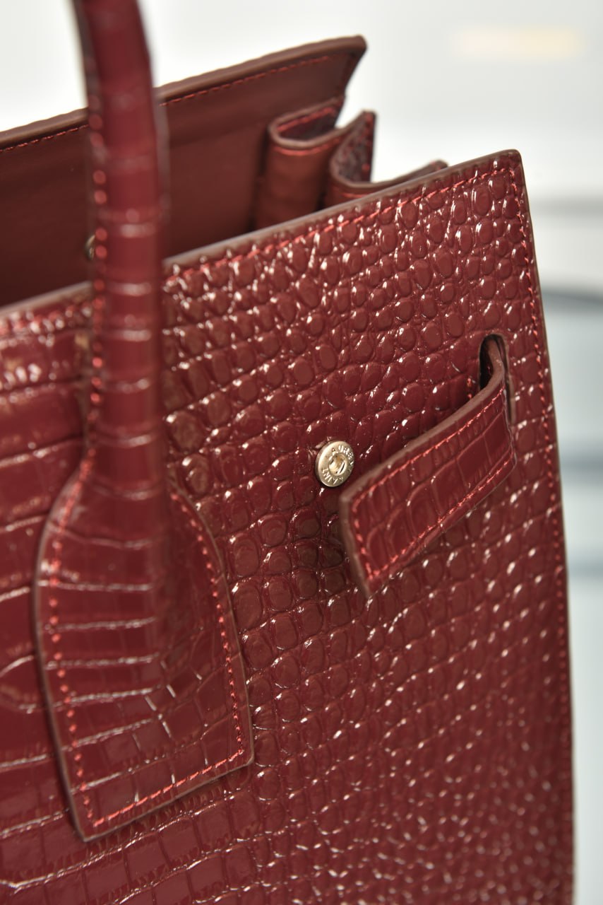 Sac De Jour in Crocodile-Embossed Leather