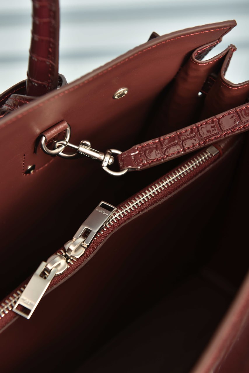 Sac De Jour in Crocodile-Embossed Leather