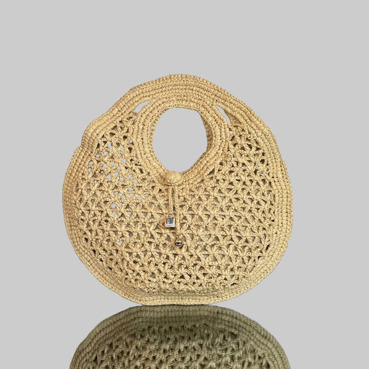 The Spaiggia Round Raffia Tote Bag