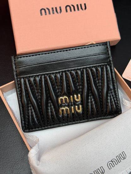 Matelasse Leather Card Holder