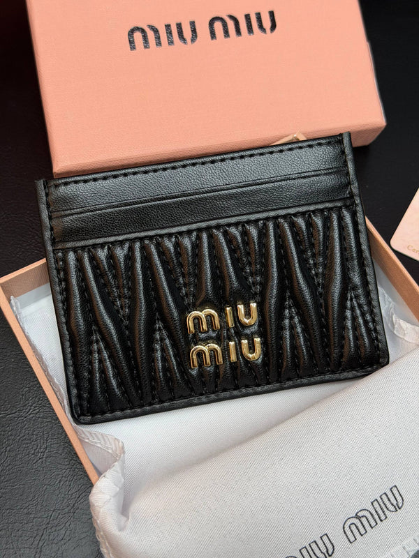 Matelasse Leather Card Holder