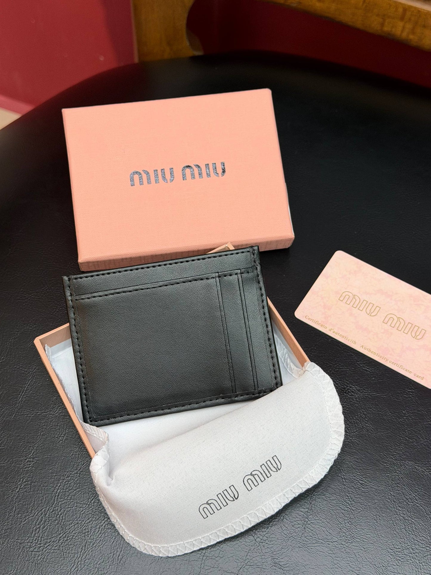 Matelasse Leather Card Holder
