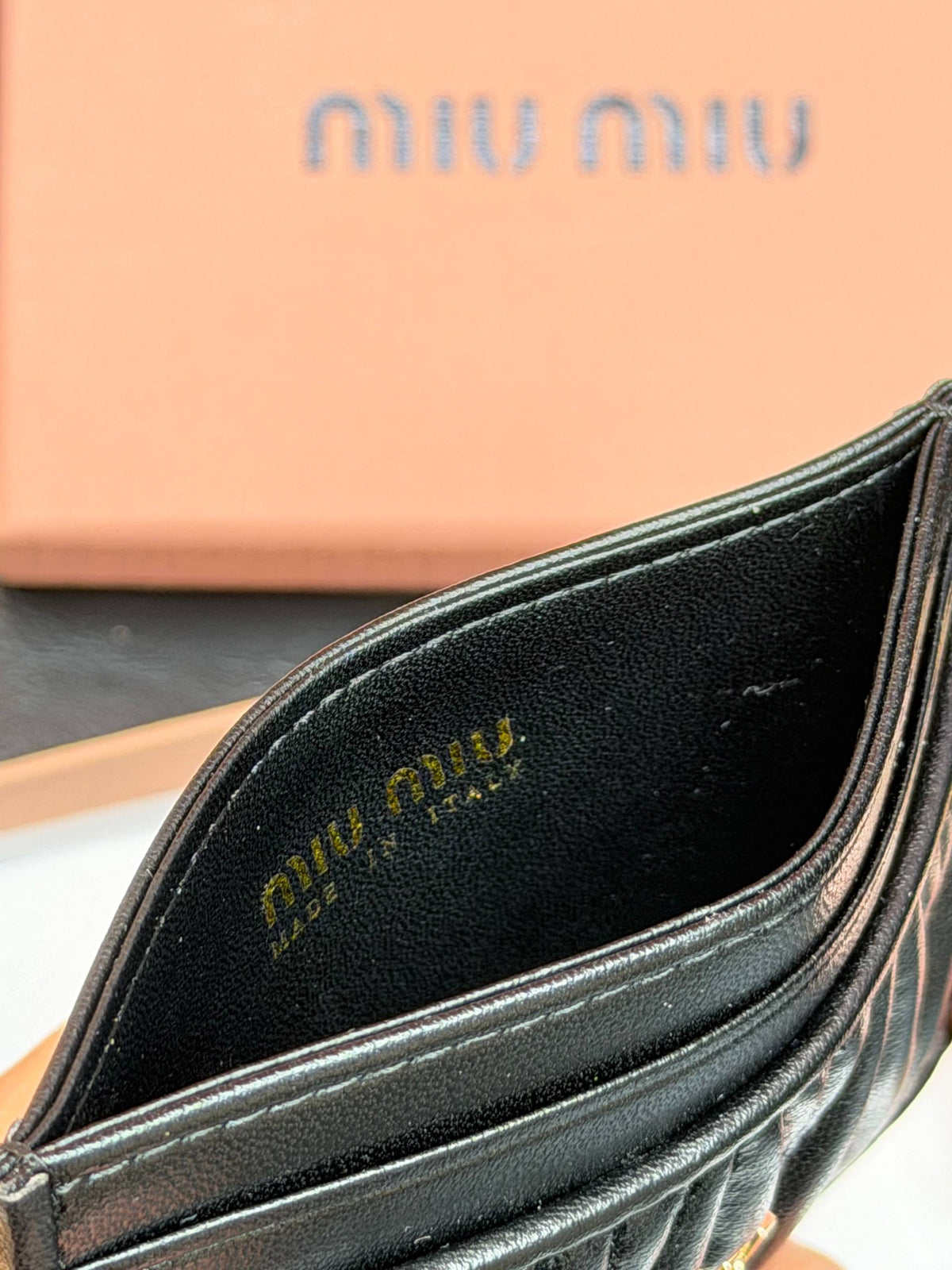 Matelasse Leather Card Holder