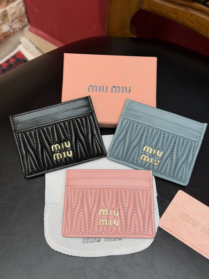 Matelasse Leather Card Holder
