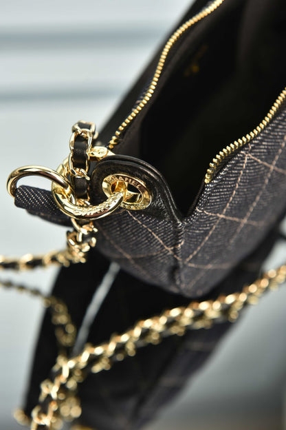 Chain Clutch Denim