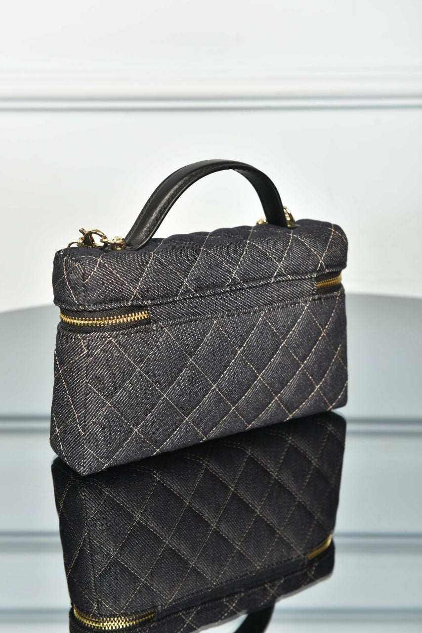 Vanity Bag in Denim with Chain