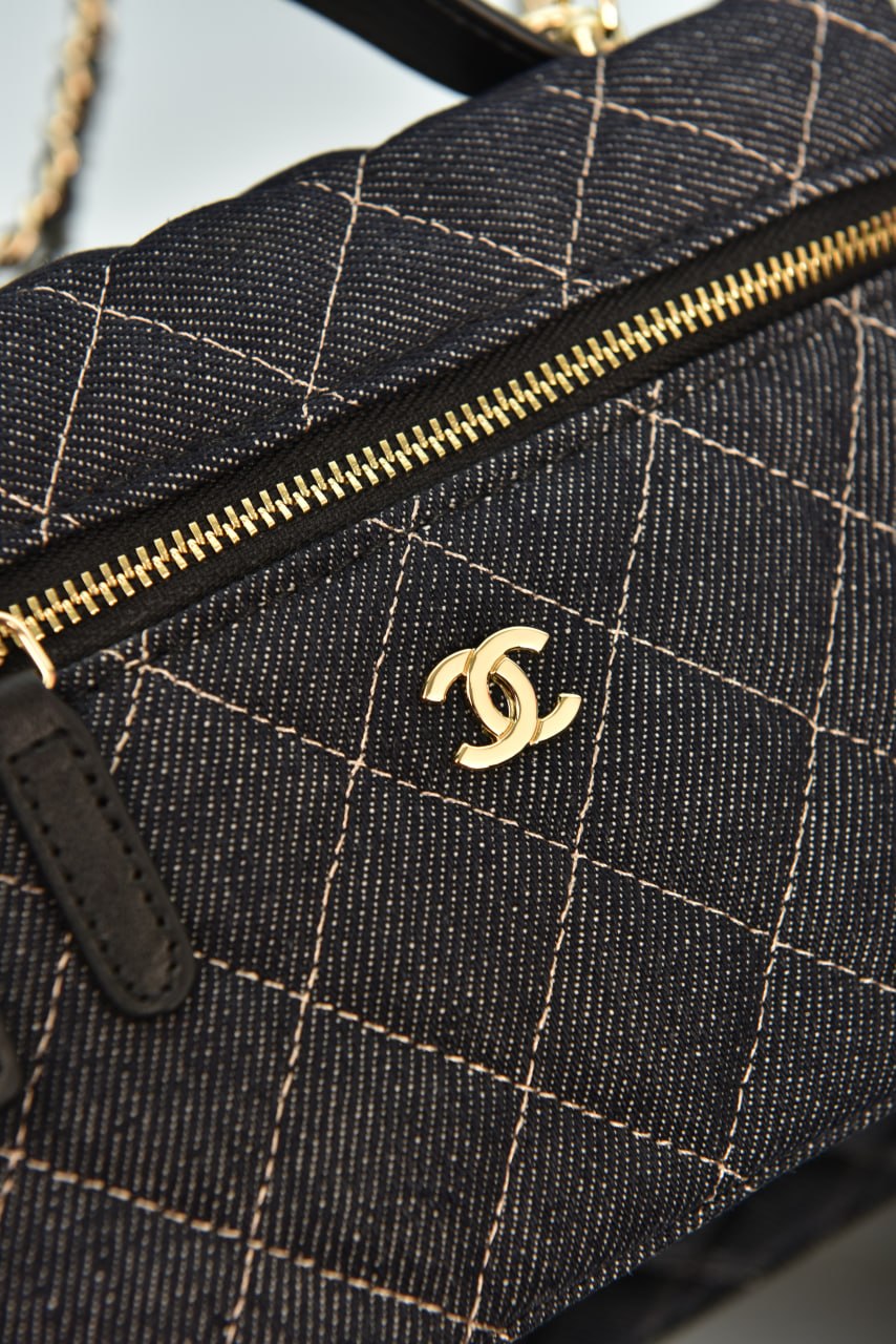 Vanity Bag in Denim with Chain