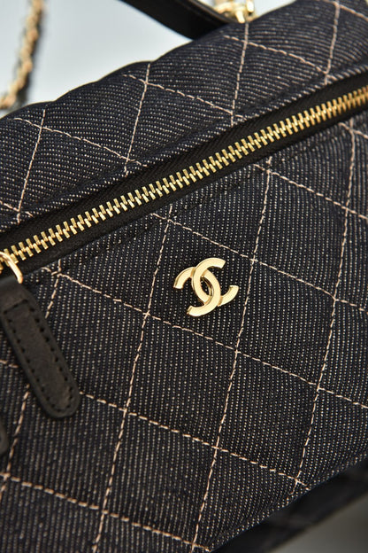 Vanity Bag in Denim with Chain