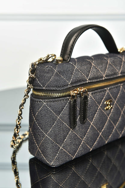 Vanity Bag in Denim with Chain