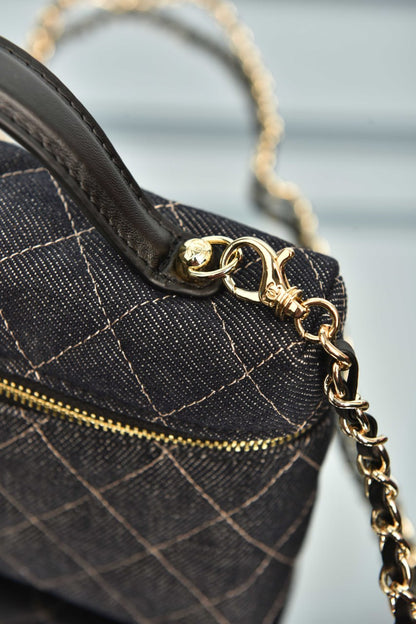 Vanity Bag in Denim with Chain
