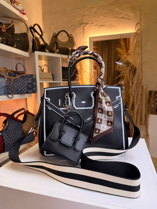 Birkin 35 Black Shadow Evercalf "Inverse Shadow
