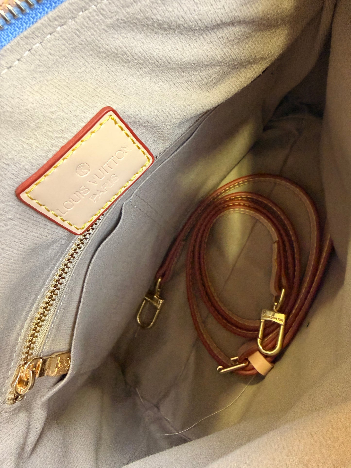 Liv Pochette Monogram Sky Blue Denim
