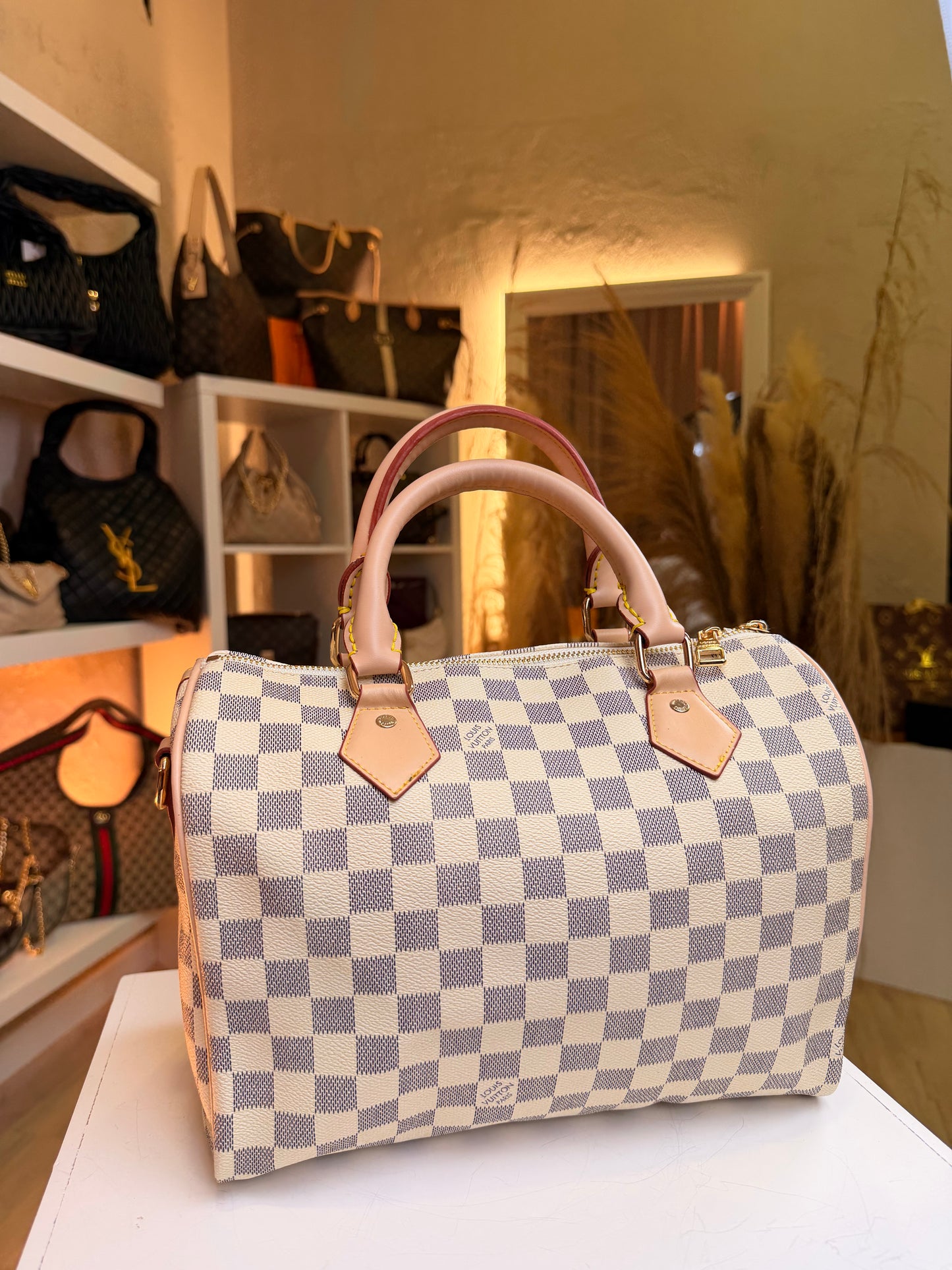Speedy 30 Damier Azur