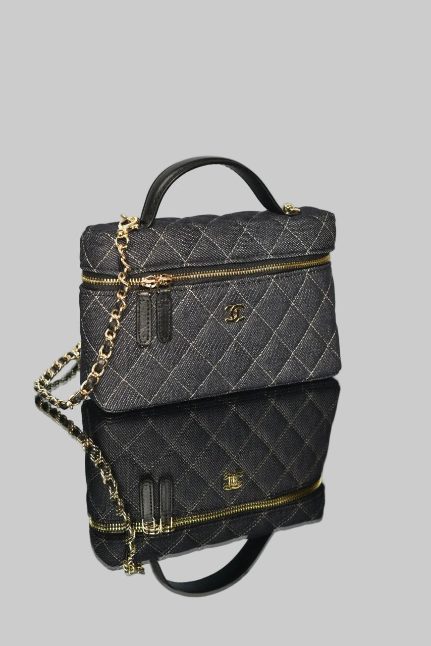 Vanity Bag in Denim with Chain