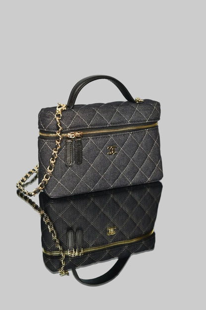 Vanity Bag in Denim with Chain