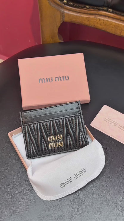 Matelasse Leather Card Holder