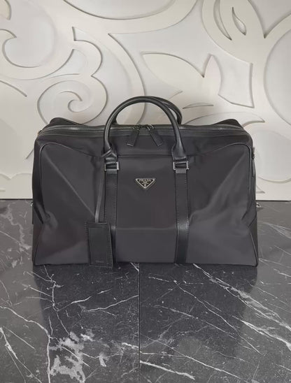Re-Nylon and Saffiano Travel Bag